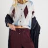 Red Wide Leg Tailored Joggers