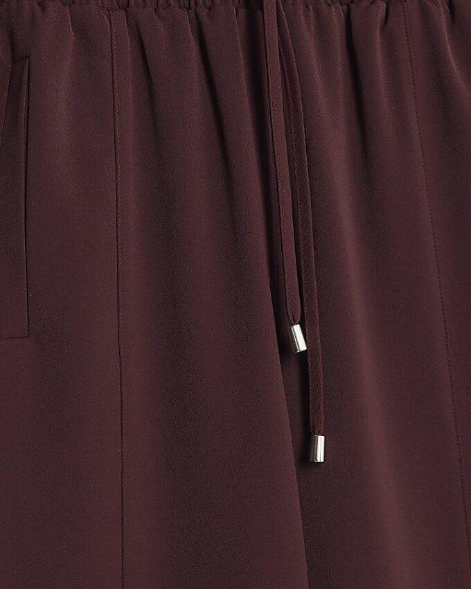 Red Wide Leg Tailored Joggers