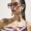 Rose Metal Hexagon Sunglasses