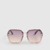 Rose Metal Hexagon Sunglasses