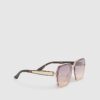 Rose Metal Hexagon Sunglasses