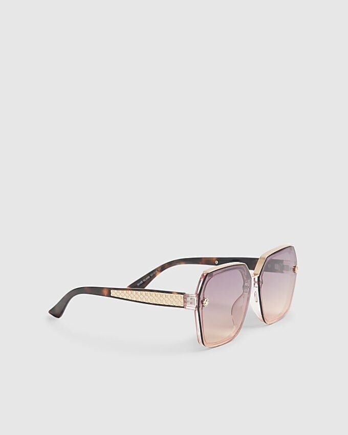 Rose Metal Hexagon Sunglasses