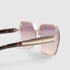 Rose Metal Hexagon Sunglasses