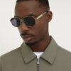 Silver and Gold Square Sunglasses