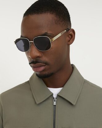 Silver and Gold Square Sunglasses