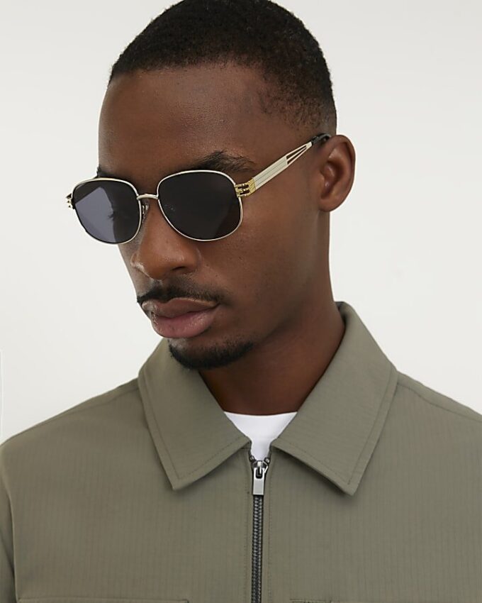 Silver and Gold Square Sunglasses