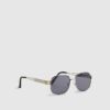 Silver and Gold Square Sunglasses