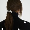 Silver ball bow headband