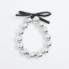 Silver ball bow headband