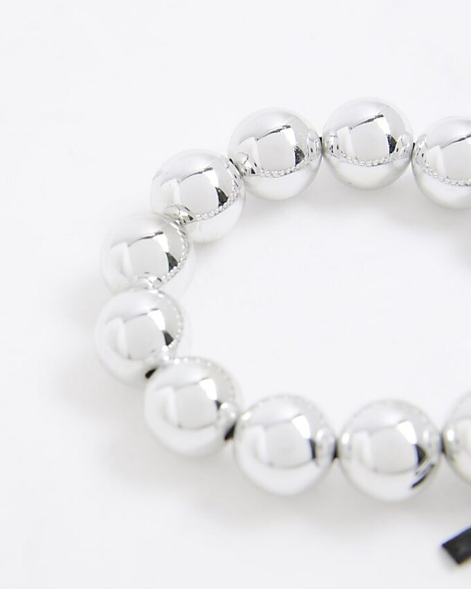 Silver ball bow headband