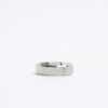 Silver colour slash ring