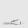 Silver Diamante Jelly Flip Flops