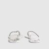 Silver Diamante Jelly Flip Flops