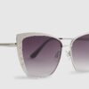 Silver Metal Trim Branded Sunglasses