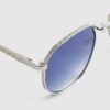 Silver Monogram Hexagon Sunglasses