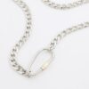 Silver Multi Mixed Metal Necklace