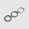 Silver Multi Steel Skinny Pack Of 3 Rings