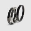 Silver Multi Steel Skinny Pack Of 3 Rings