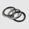 Silver Multi Steel Skinny Pack Of 3 Rings
