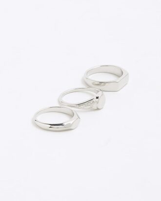 Silver Pack of 3 Rings