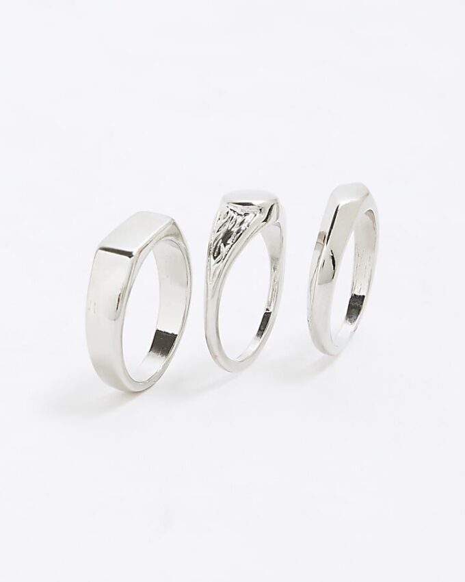 Silver Pack of 3 Rings