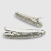 Silver Rhinestone Pack Of 2 Hair Clips
