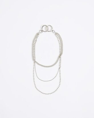 Silver Rhodium Multi Row Trousers Chain