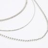 Silver Rhodium Multi Row Trousers Chain