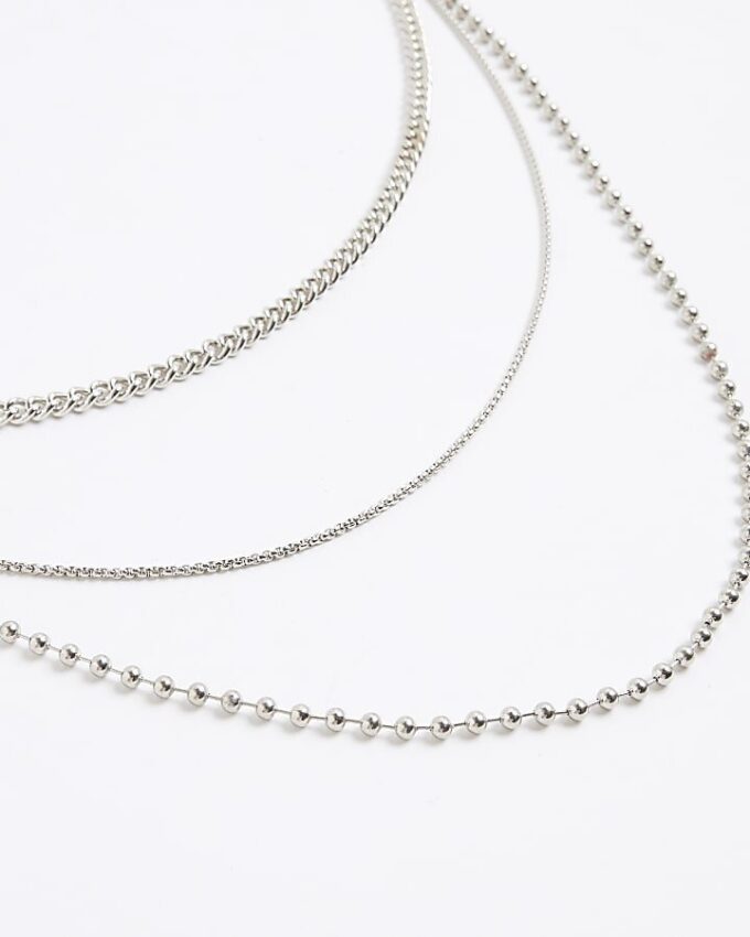Silver Rhodium Multi Row Trousers Chain