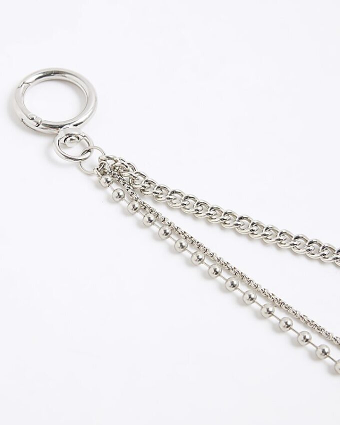 Silver Rhodium Multi Row Trousers Chain