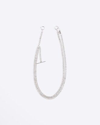 Silver Rhodium Watch Chain