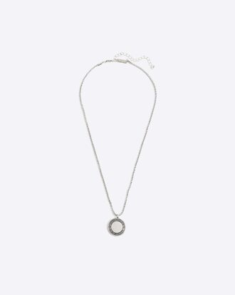 Silver RI Key Coin Necklace