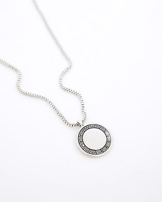 Silver RI Key Coin Necklace