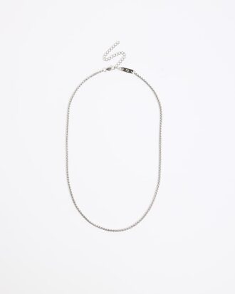 Silver stainless steel cable chain necklace