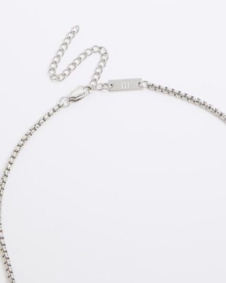 Silver stainless steel cable chain necklace