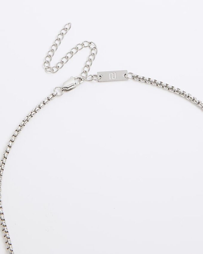 Silver stainless steel cable chain necklace