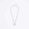 Silver Stainless Steel Circular Necklace