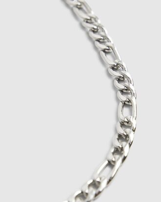 Silver Steel Chain Necklace