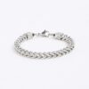 Silver Steel Chunky Chain Bracelet