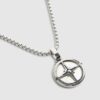Silver Steel Compass Necklace