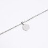 Silver Steel Hexagon Chain Necklace