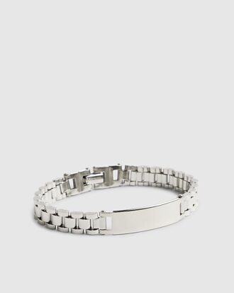Silver Steel Silver Watch Strap