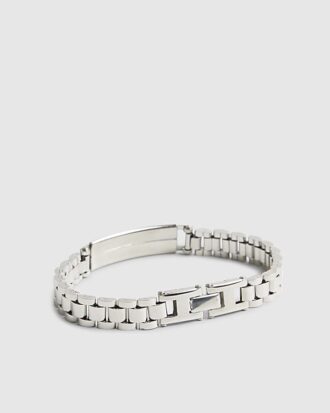 Silver Steel Silver Watch Strap