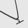 Silver T-Bar Chain Necklace