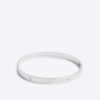 Steel Metal Rhodium Circle Bangle