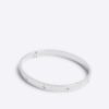 Steel Metal Rhodium Circle Bangle
