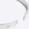 Steel Metal Rhodium Circle Bangle