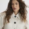 Stone Faux Suede Overshirt