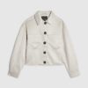 Stone Faux Suede Overshirt