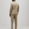 Stone Skinny Fit Textured Suit Trousers